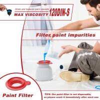 GLORITY elektrische Lackierpistole PS70A, 700W, 3 Sprühmuster, 1 Liter, rot